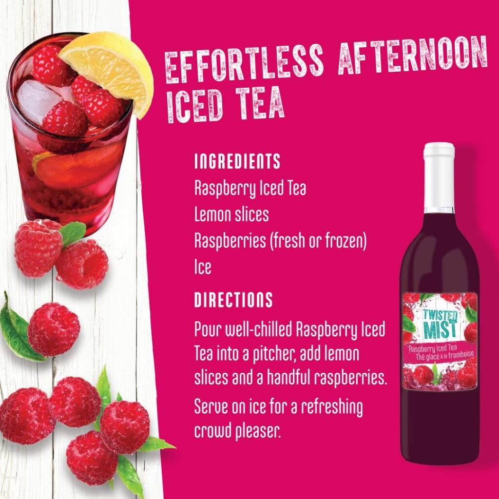 Raspberry Iced tea Cocktail Recipe